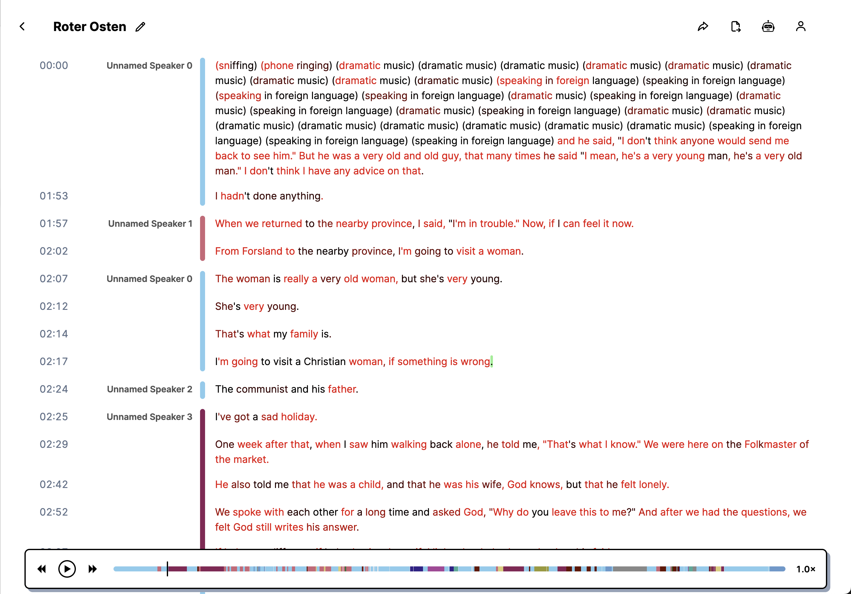 Overview of the transcribee application